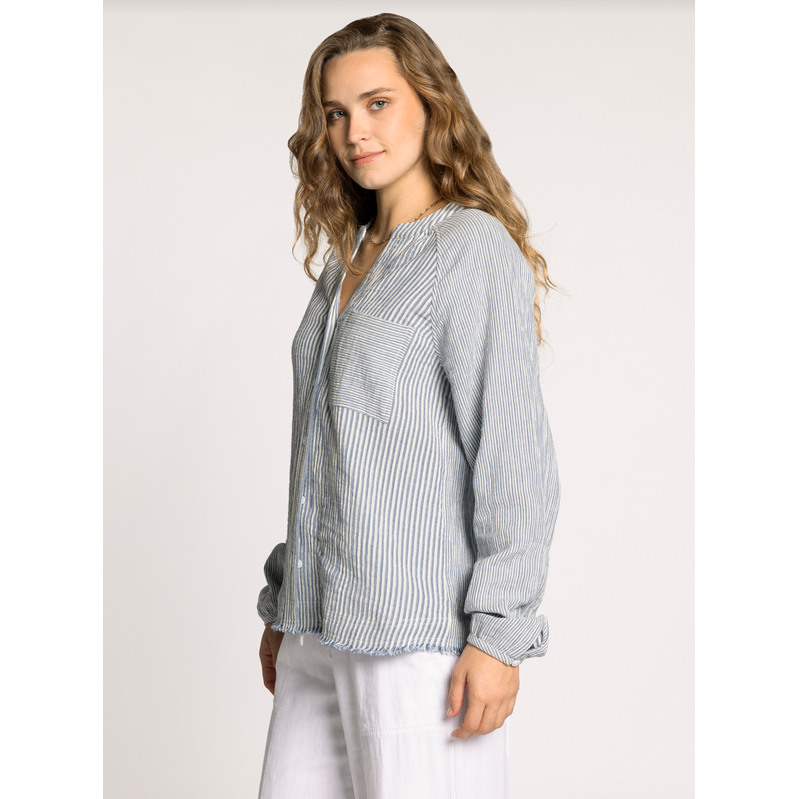 Thread & Supply Maia Shirt || Ivory Blue