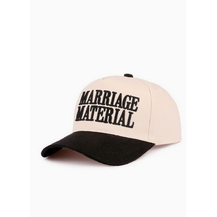 Marriage Material Hat || Black