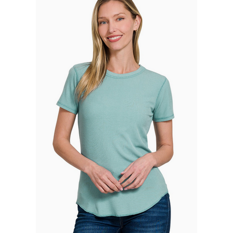 Ribbed Crewneck Tee