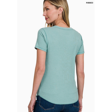 Ribbed Crewneck Tee
