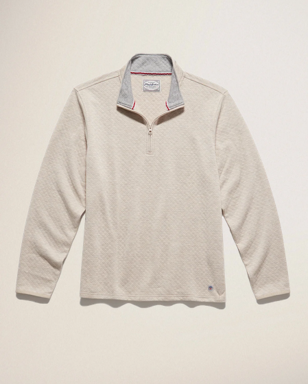Flag & Anthem Bradner Super Soft Quilted 1/4-Zip Pullover  || Oatmeal Heather