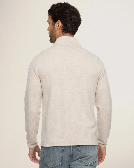 Flag & Anthem Bradner Super Soft Quilted 1/4-Zip Pullover  || Oatmeal Heather