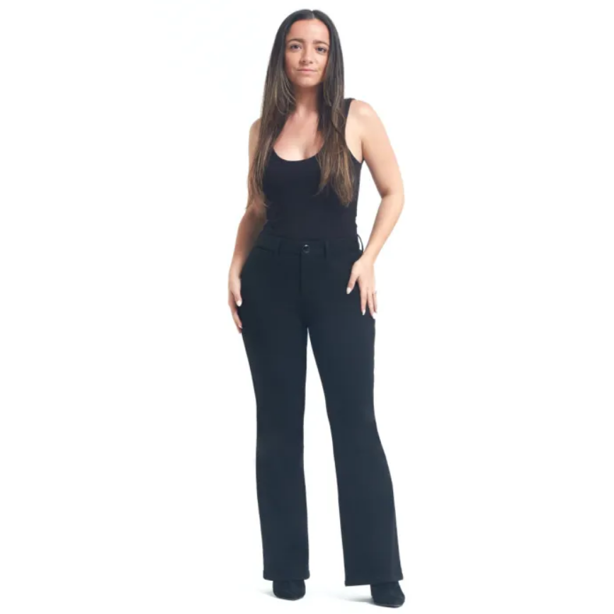 Black boot cut jeans