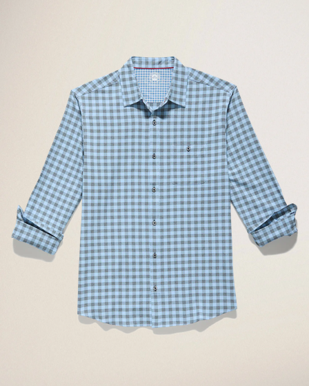 Flag & Anthem Westerly Performance Icon Shirt || Light Blue/Charcoal