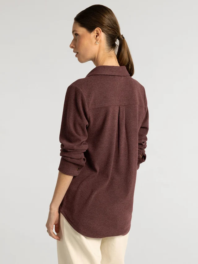 Thread & Supply Lewis Shirt || Burgundy Heather