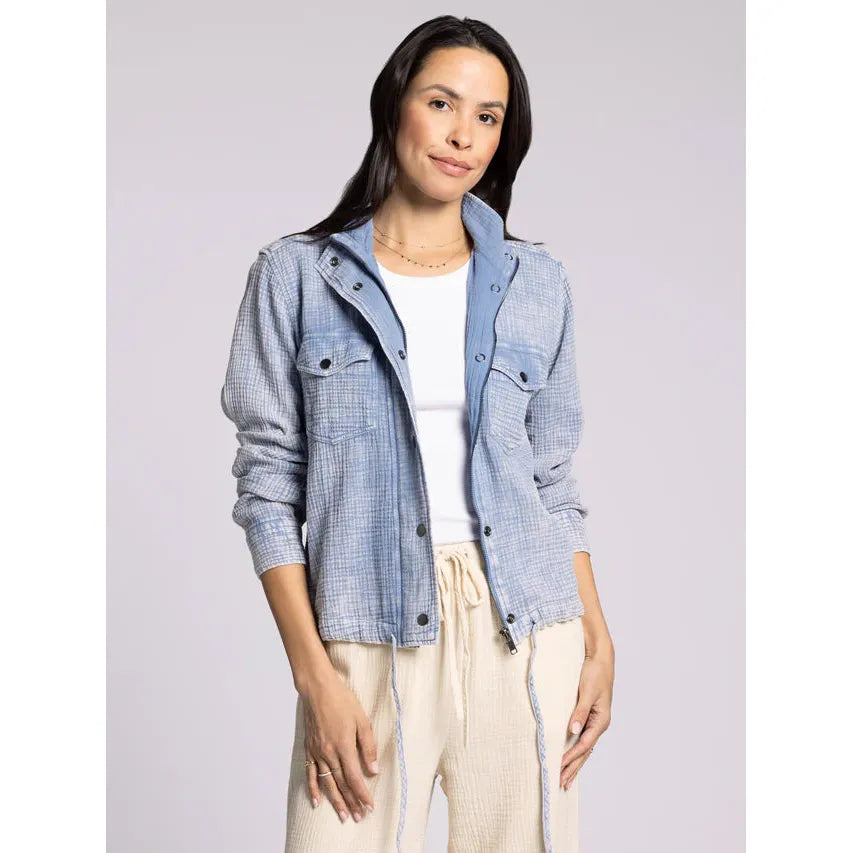 Thread & Supply Drawstring Zip Jacket || Infinity