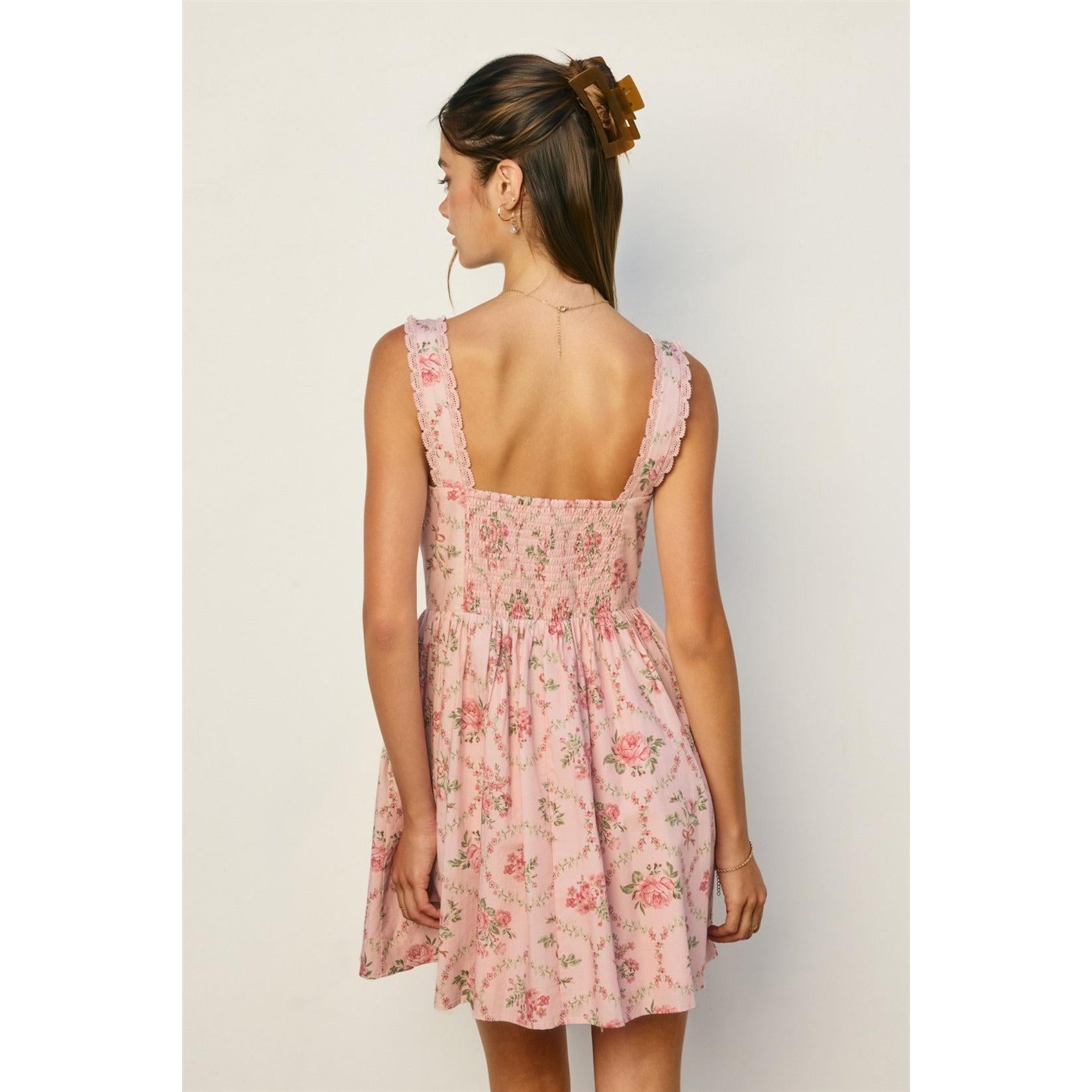 Romantic Garden Lace Corset Dress