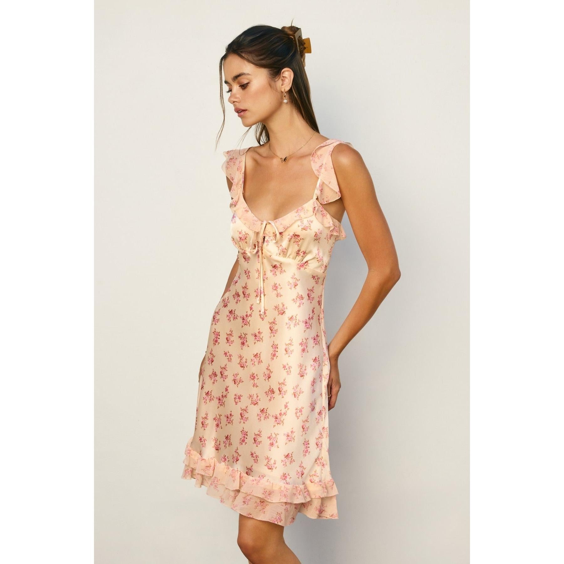 Floral Satin Dress