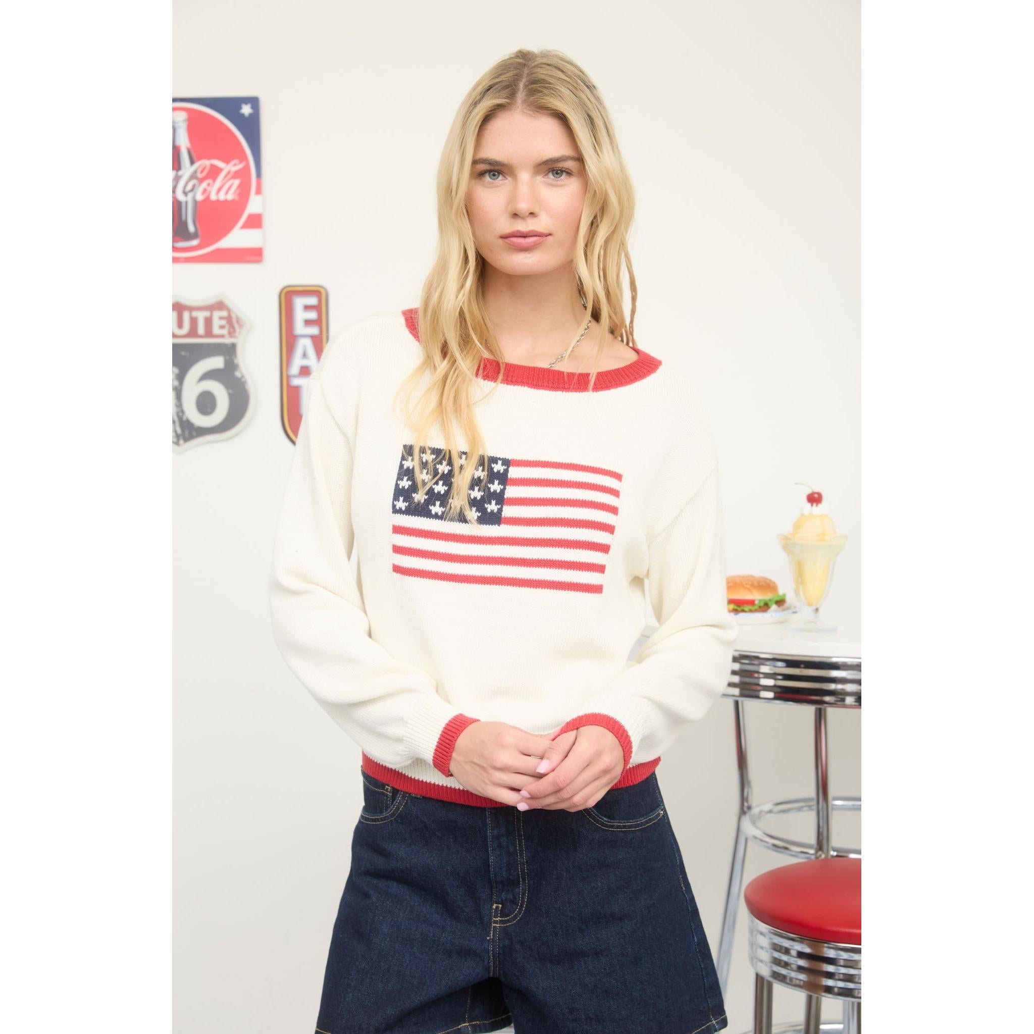 American flag sweater