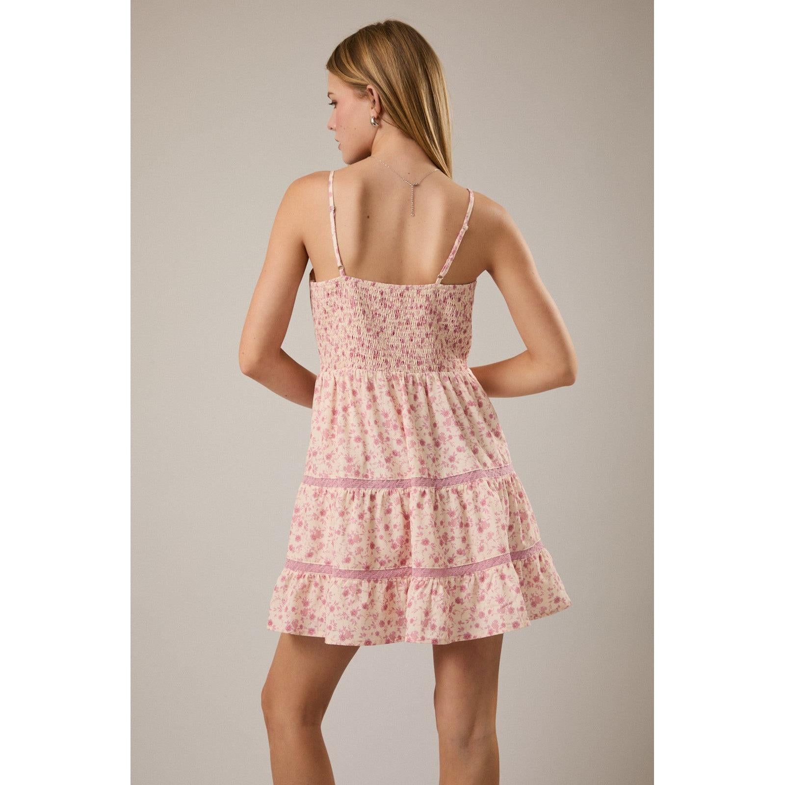 Sleeveless Mini Dress || Mauve Floral