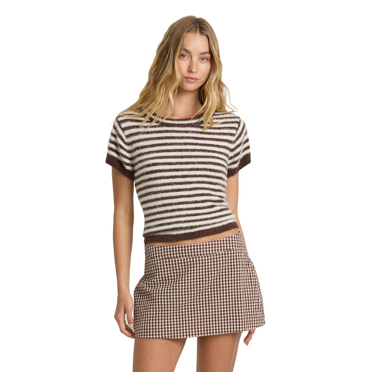 billabong short sleeve fuzzy sweater
