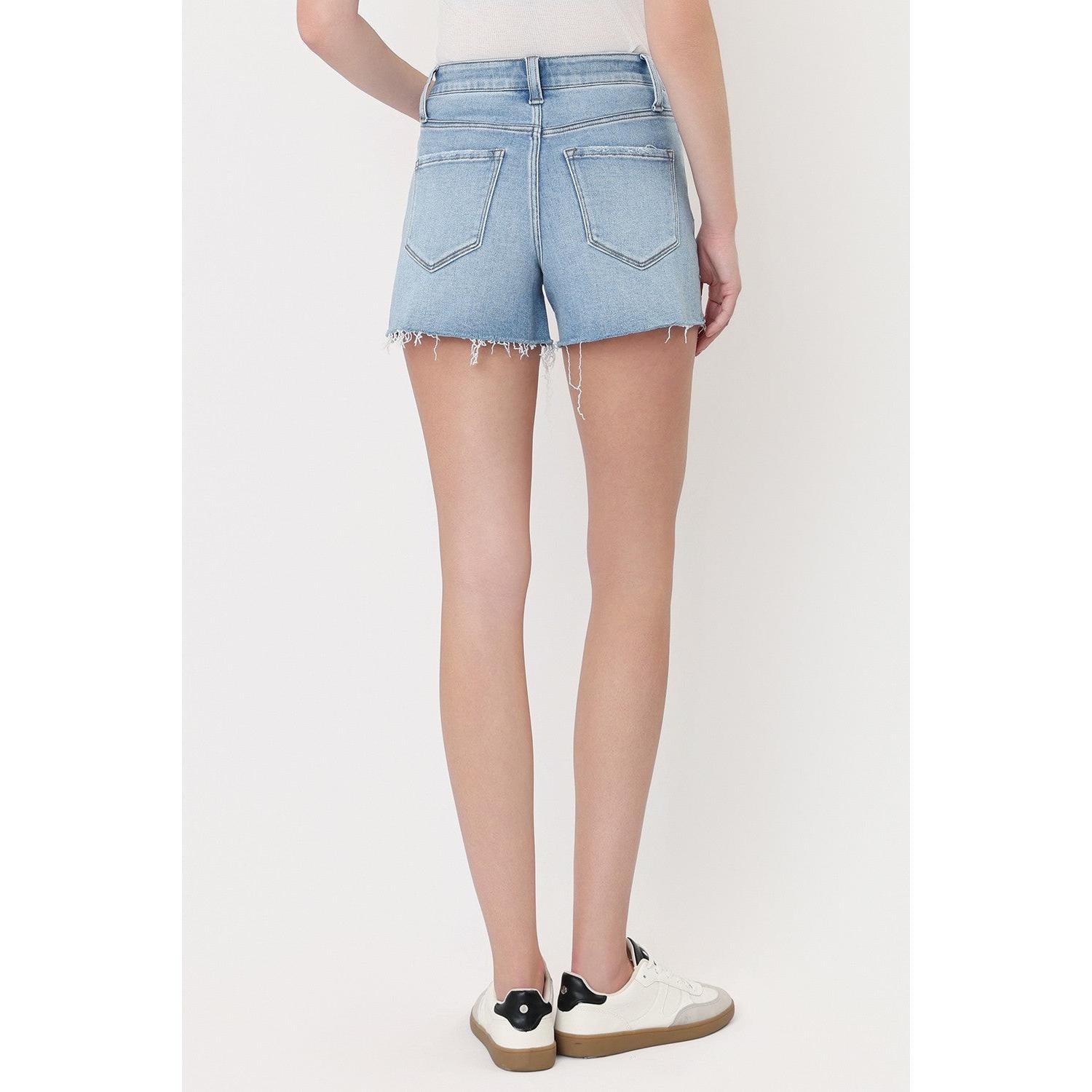 Lovervet High Rise Distressed A Line Shorts || Righteous