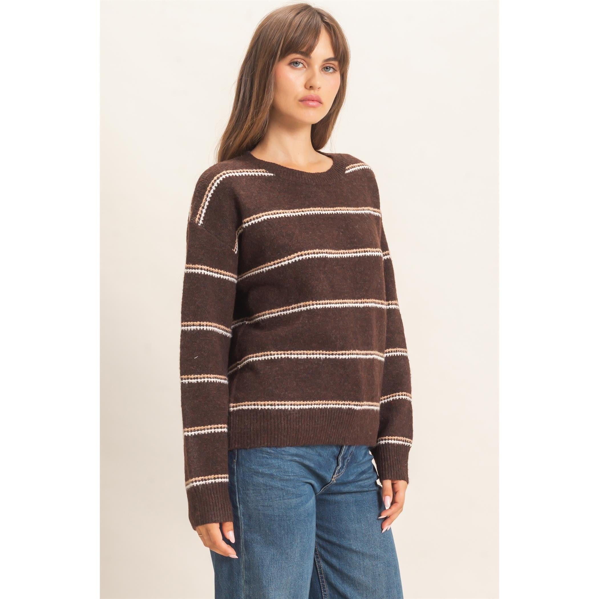 Relaxed Fit Stripe Sweater