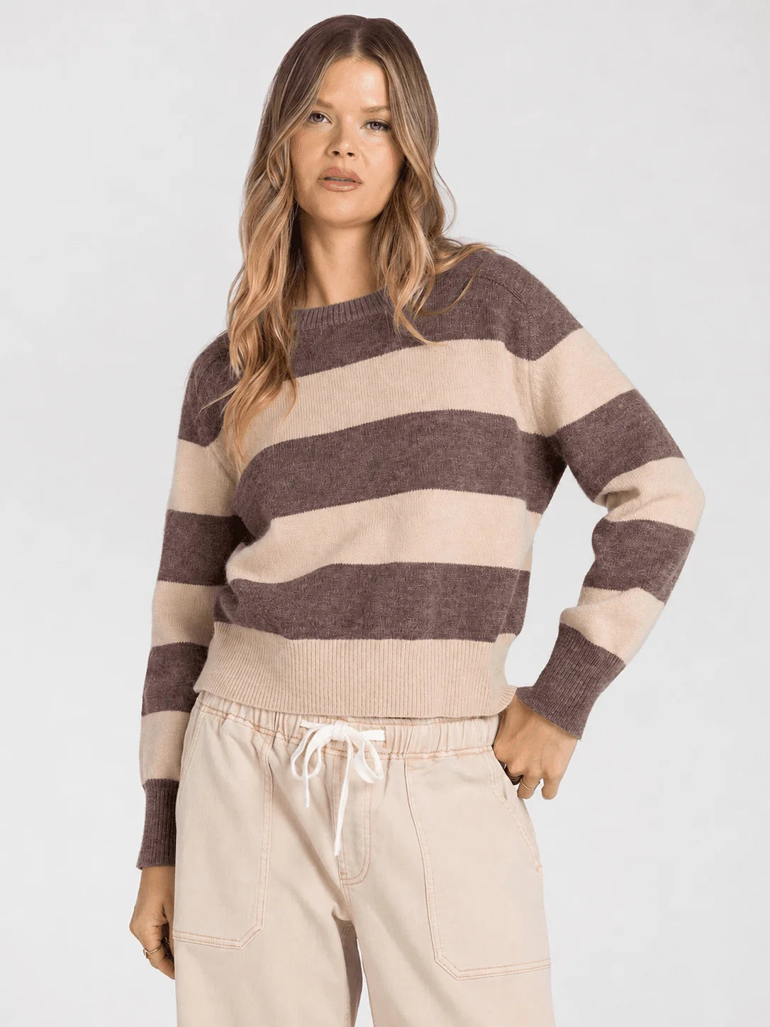 thread and supply stripe sweater