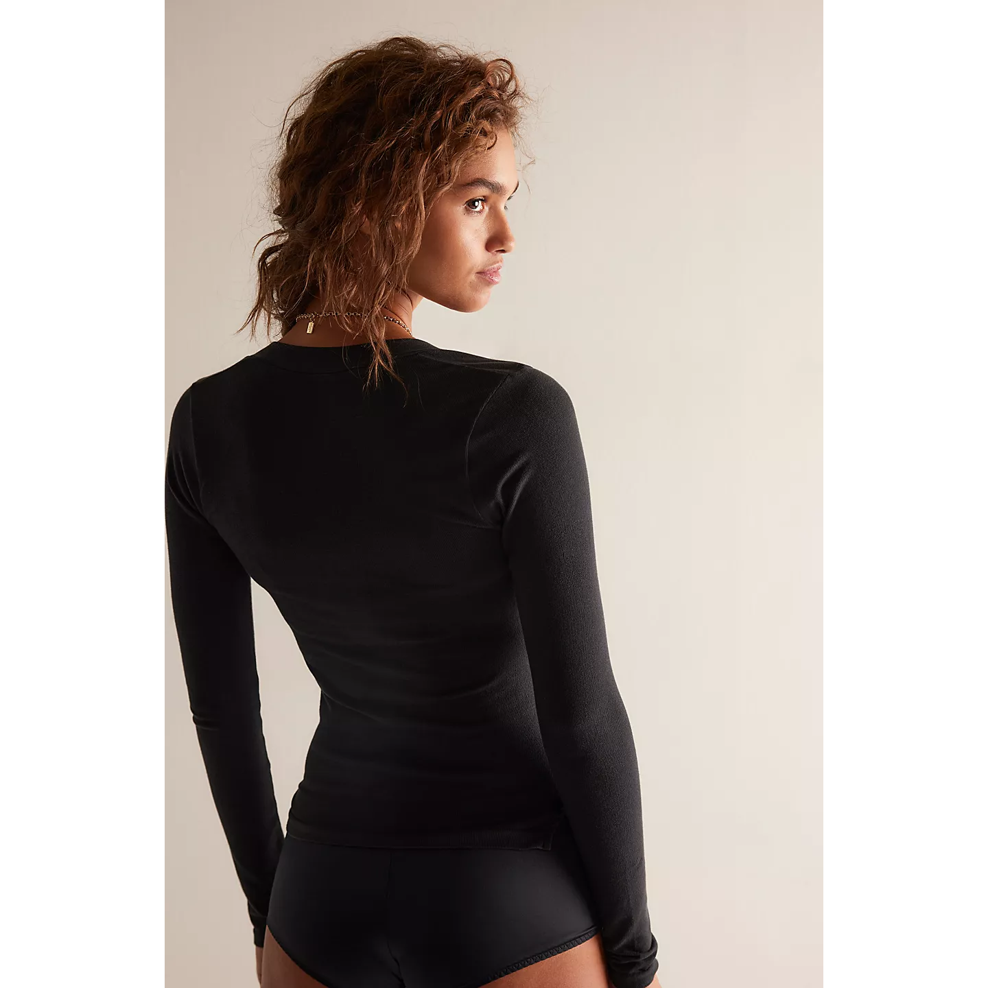 Free People Wide Awake Layering Top || Black
