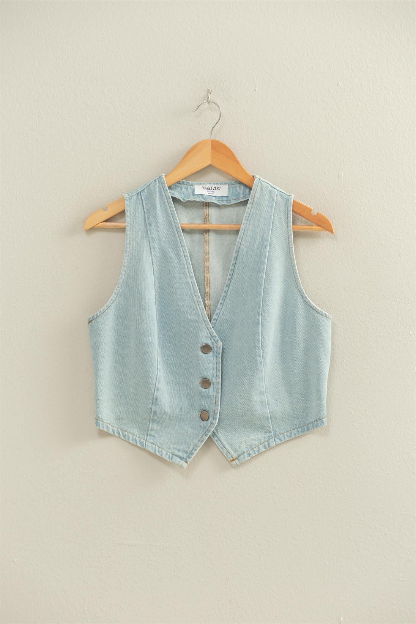 Button Up Denim Vest