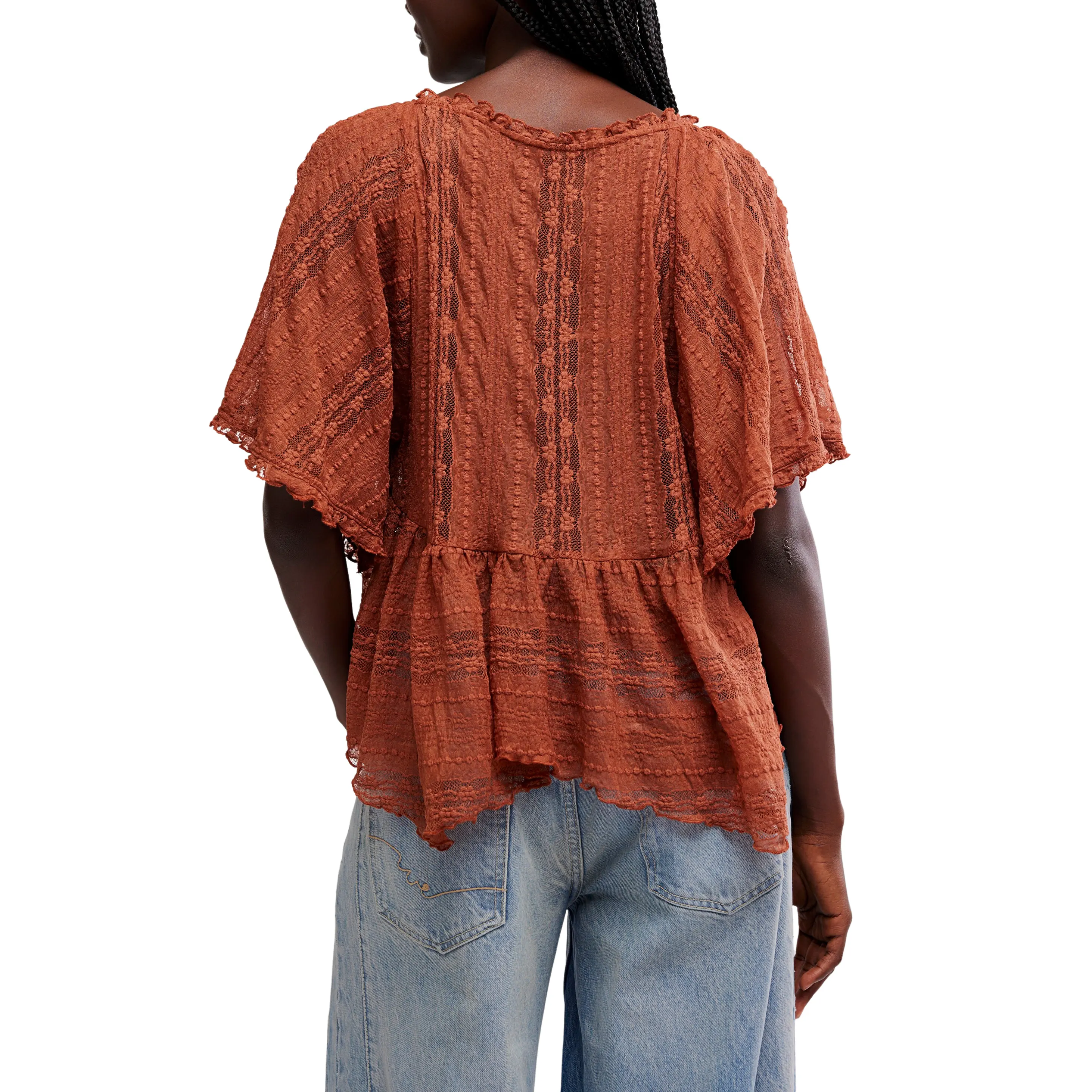 Free People In Your Dreams Lace Top || Cocoa