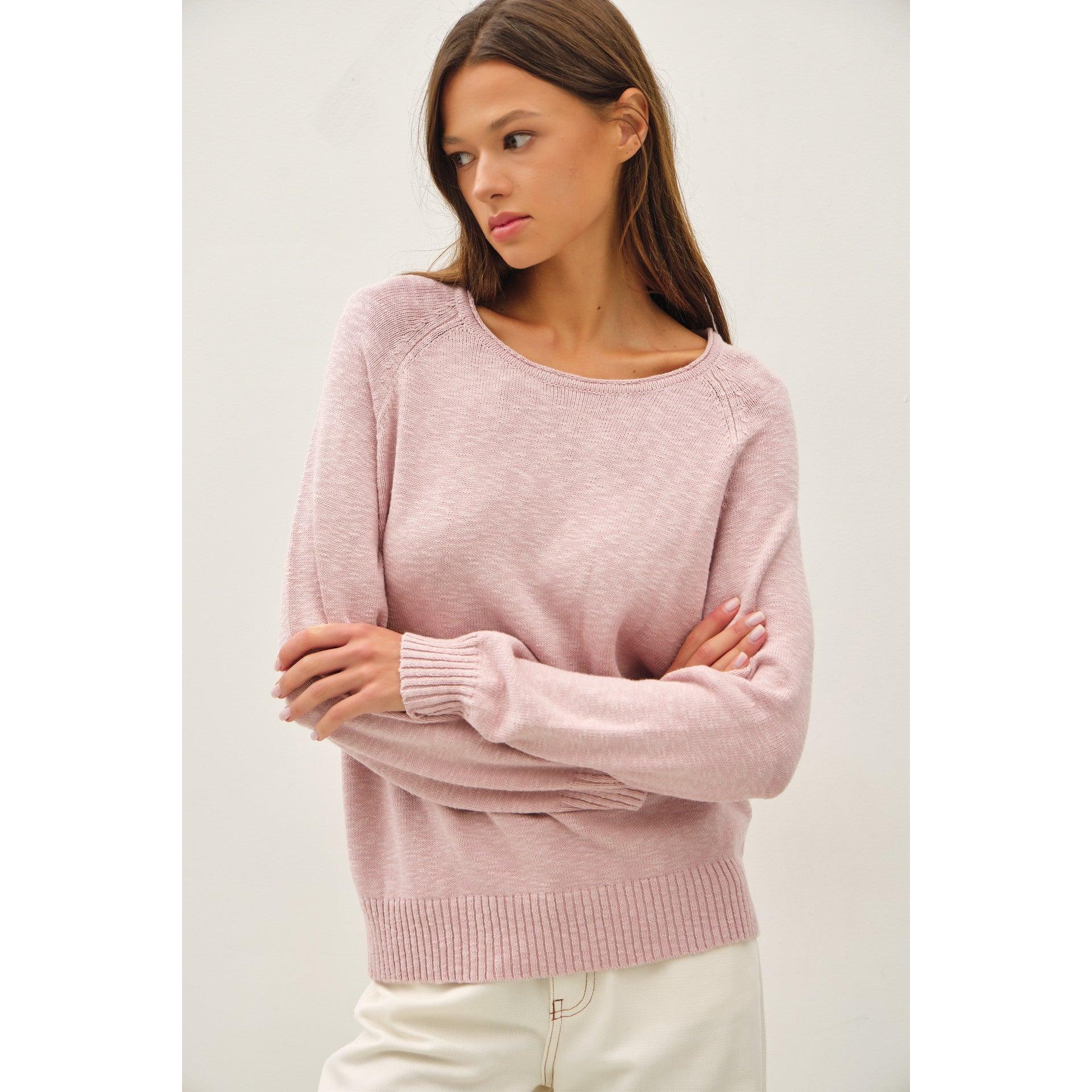 lightweight pink sweater