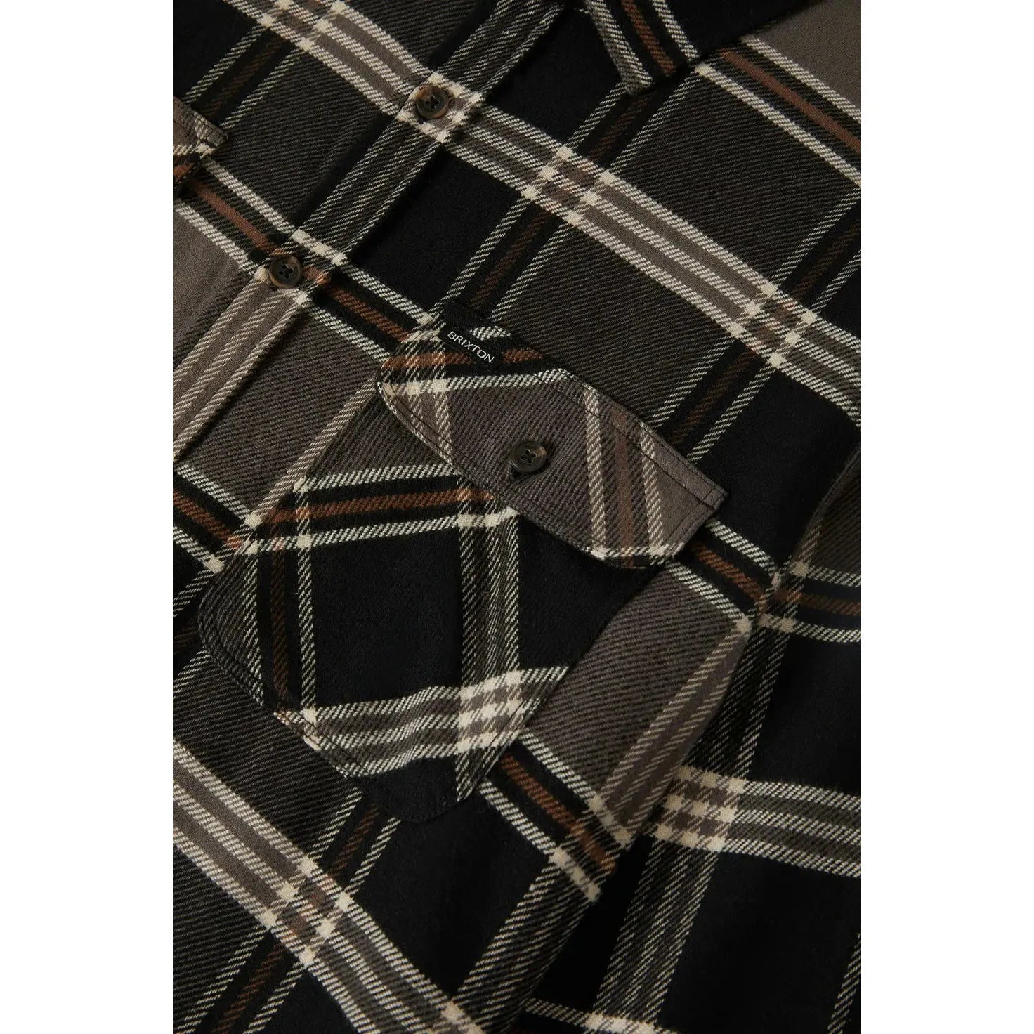 Brixton Bowery Flannel || Black/charcoal/pinecone