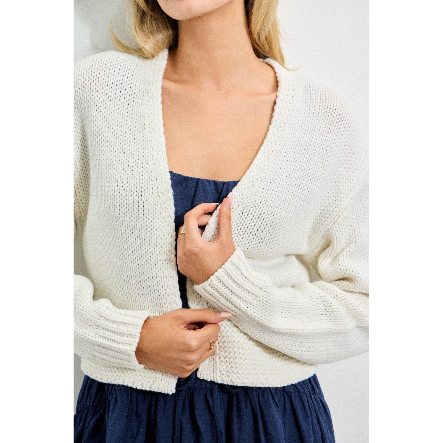Open Knit Cardigan || Ivory