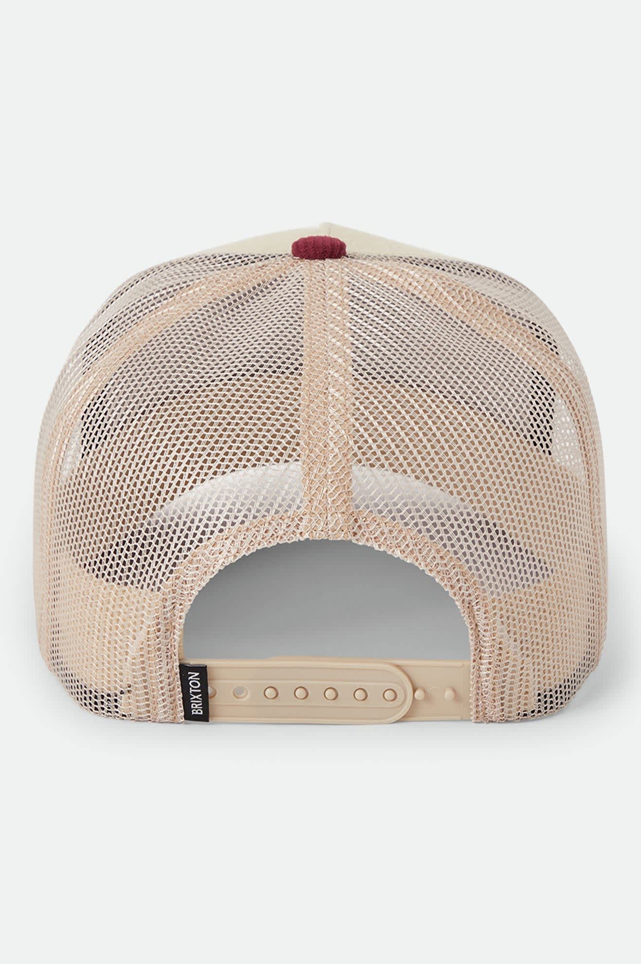Brixton Hubal Trucker Hat || Oatmeal/Dark Brick