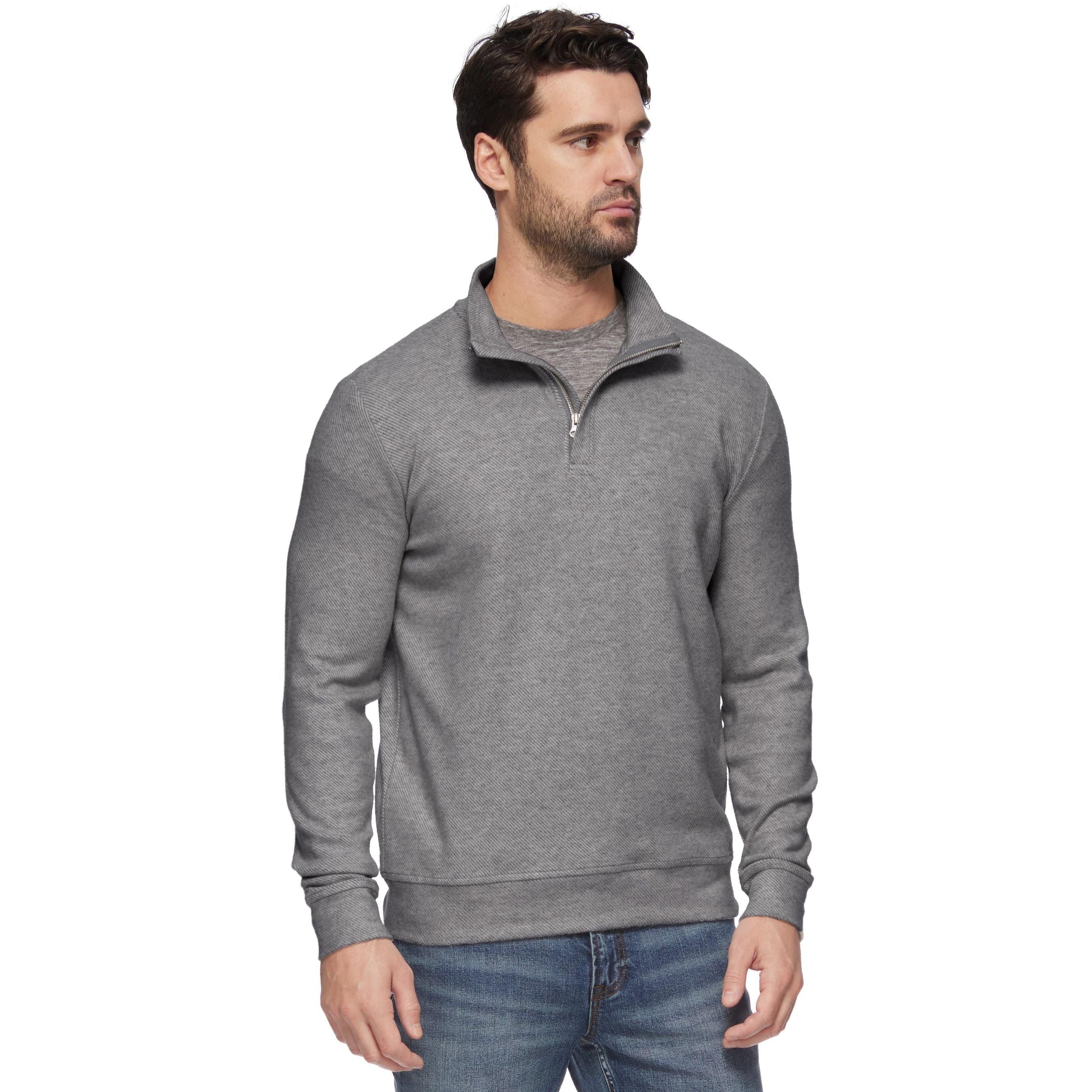 flag & anthem mens grey quarter zip