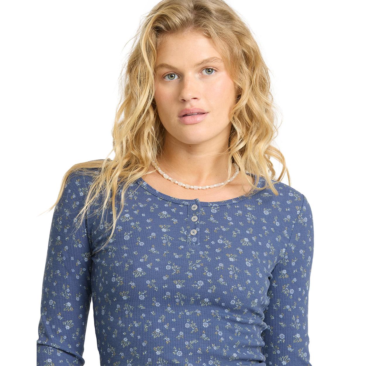 Billabong Jamie Long Sleeve Knit Top || Classic Navy