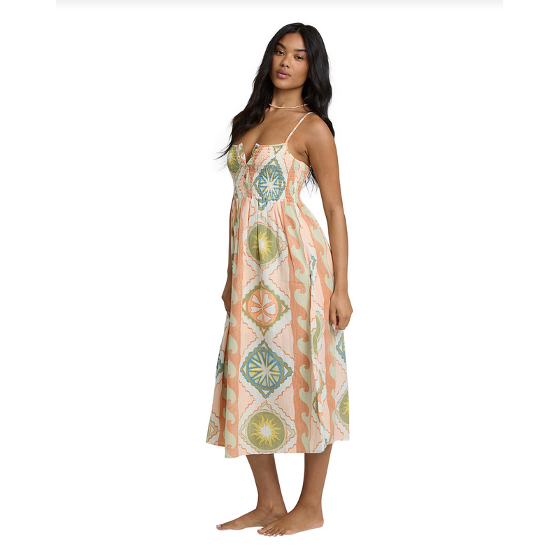 Billabong Fever Dream Midi Dress || White Cap