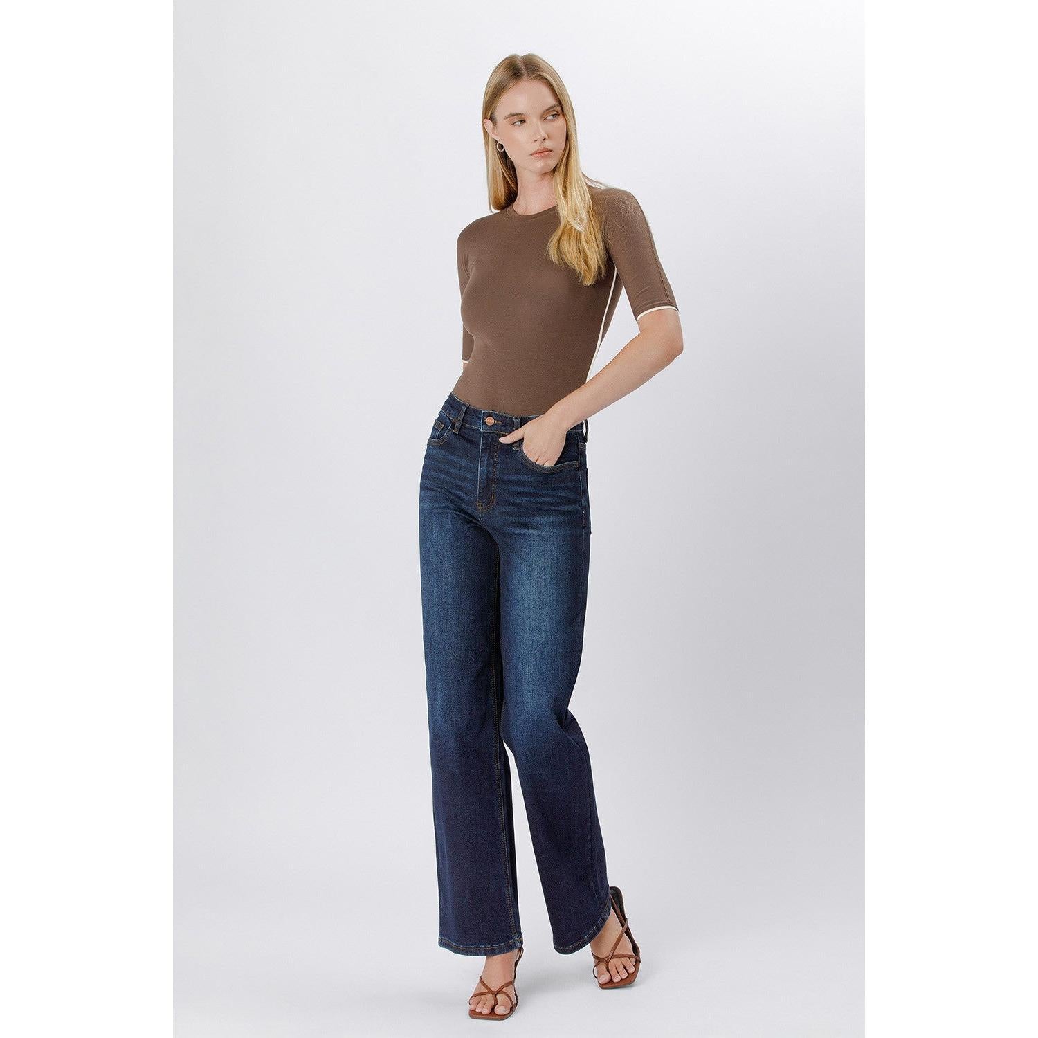 Vervet 90's Vintage Super High Rise Dark Denim