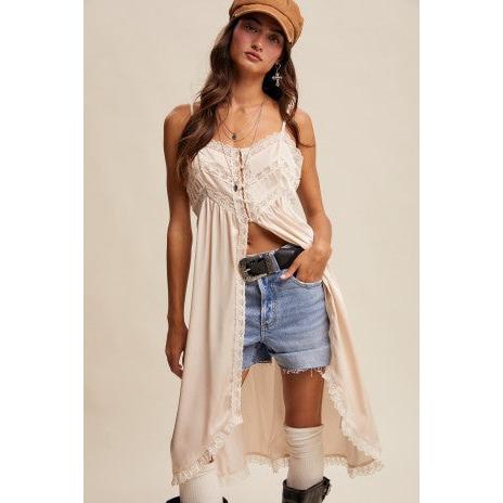 Long Satin Cami