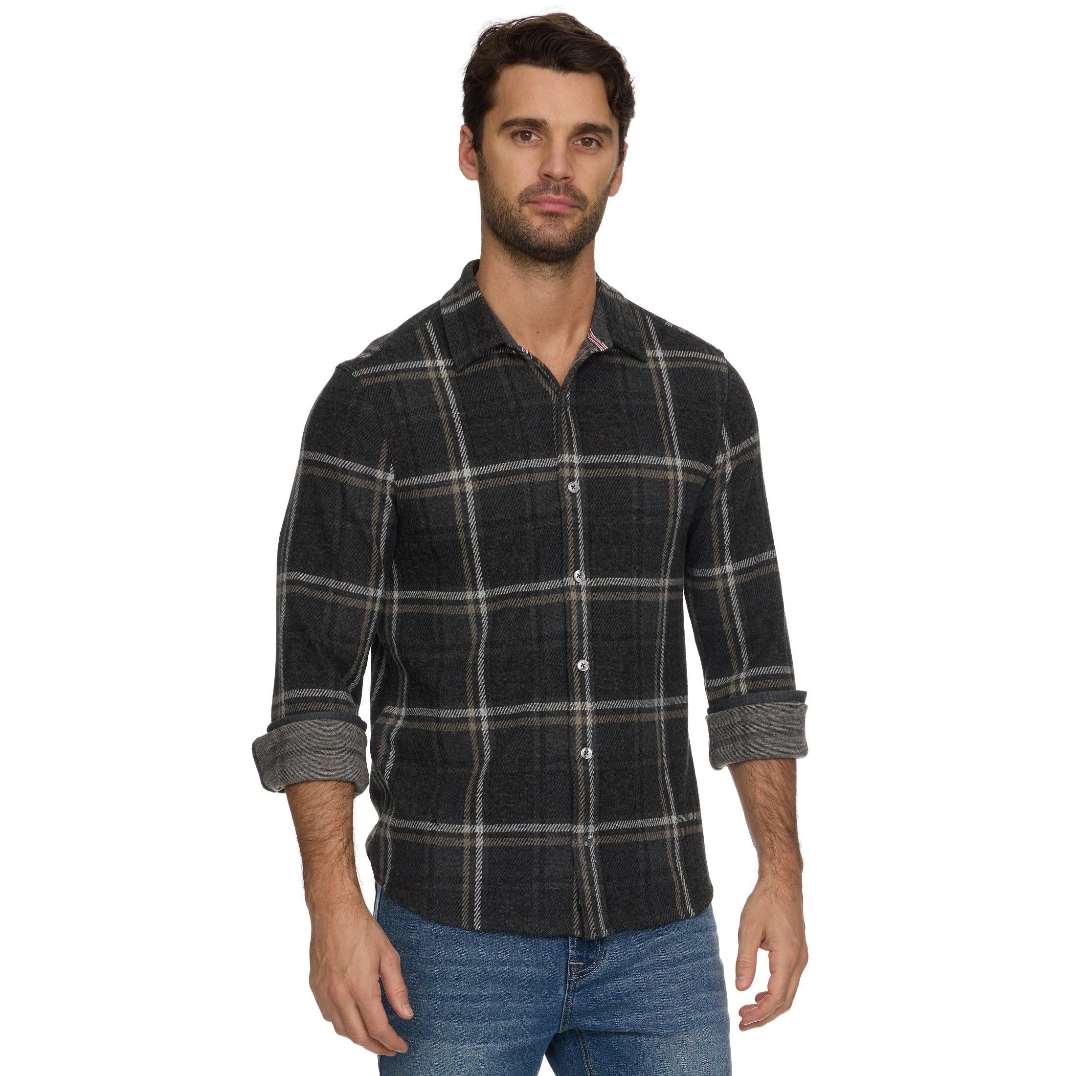 flag & anthem mens charcoal flannel 