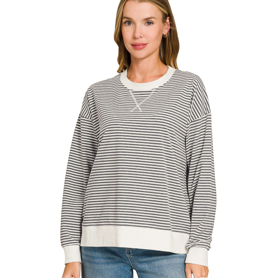 Striped Crewneck Pullover