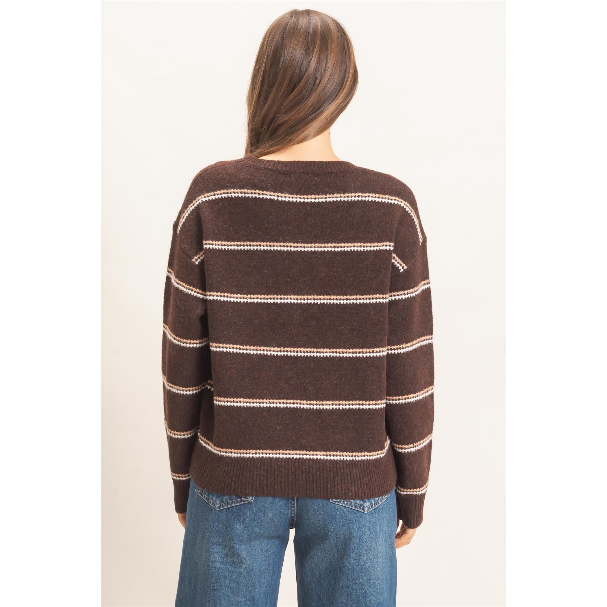 Relaxed Fit Stripe Sweater