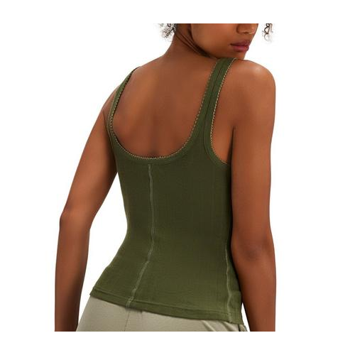 Free People End Game Pointelle Tank || Army