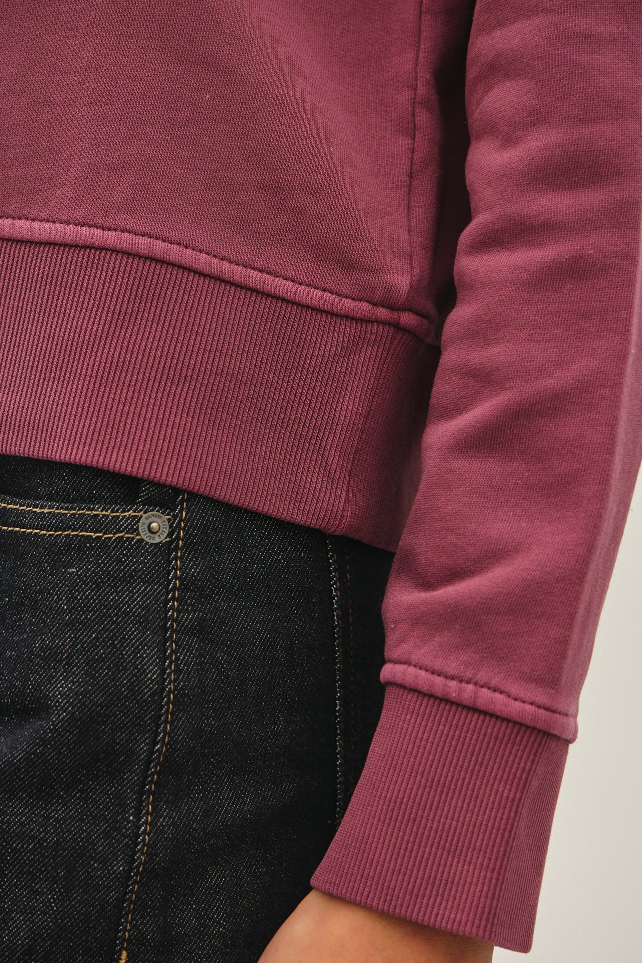 Fleece Crew Sweatshirt || Merlot