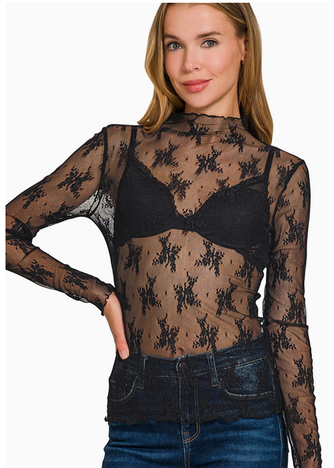 stretchy lace top