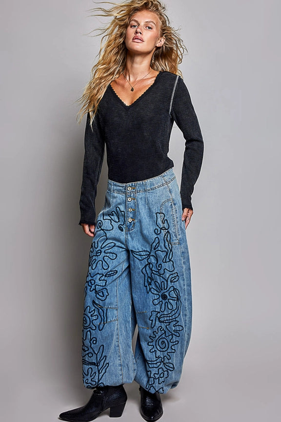 POL Thermal with Lace Trim || Black