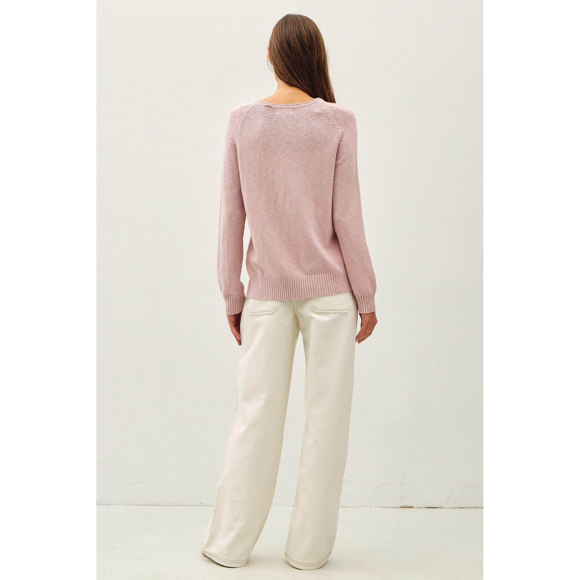 Slub Pullover Sweater || Dusty Pink