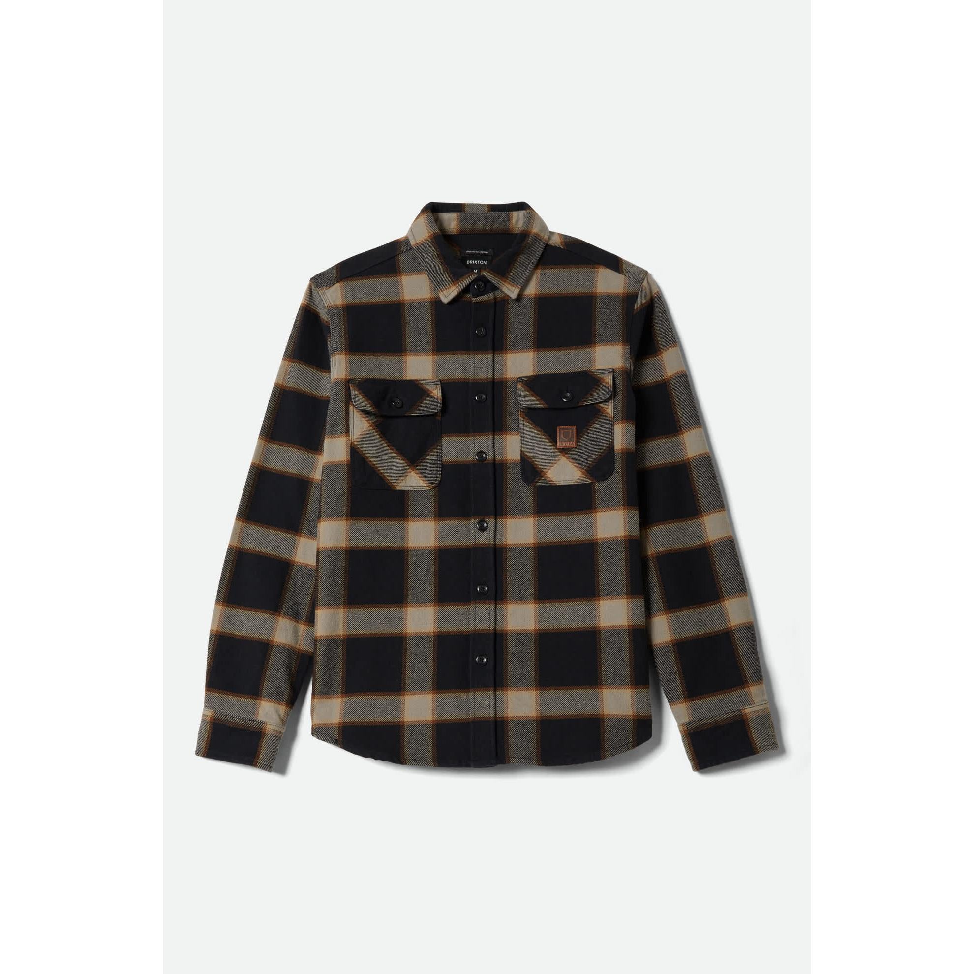Brixton Bowery Heavyweight Flannel || Black/Cream