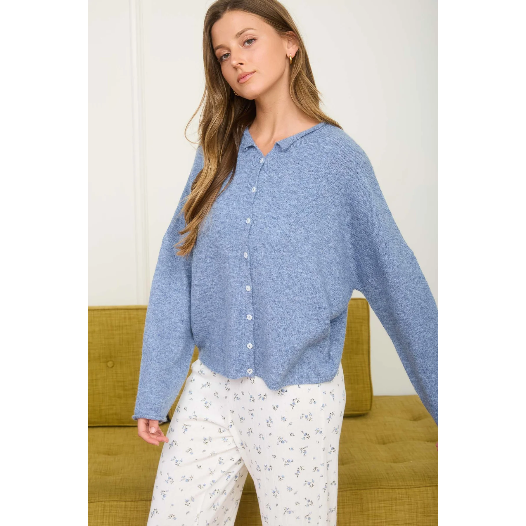 Lightweight Button Down Knit Cardigan