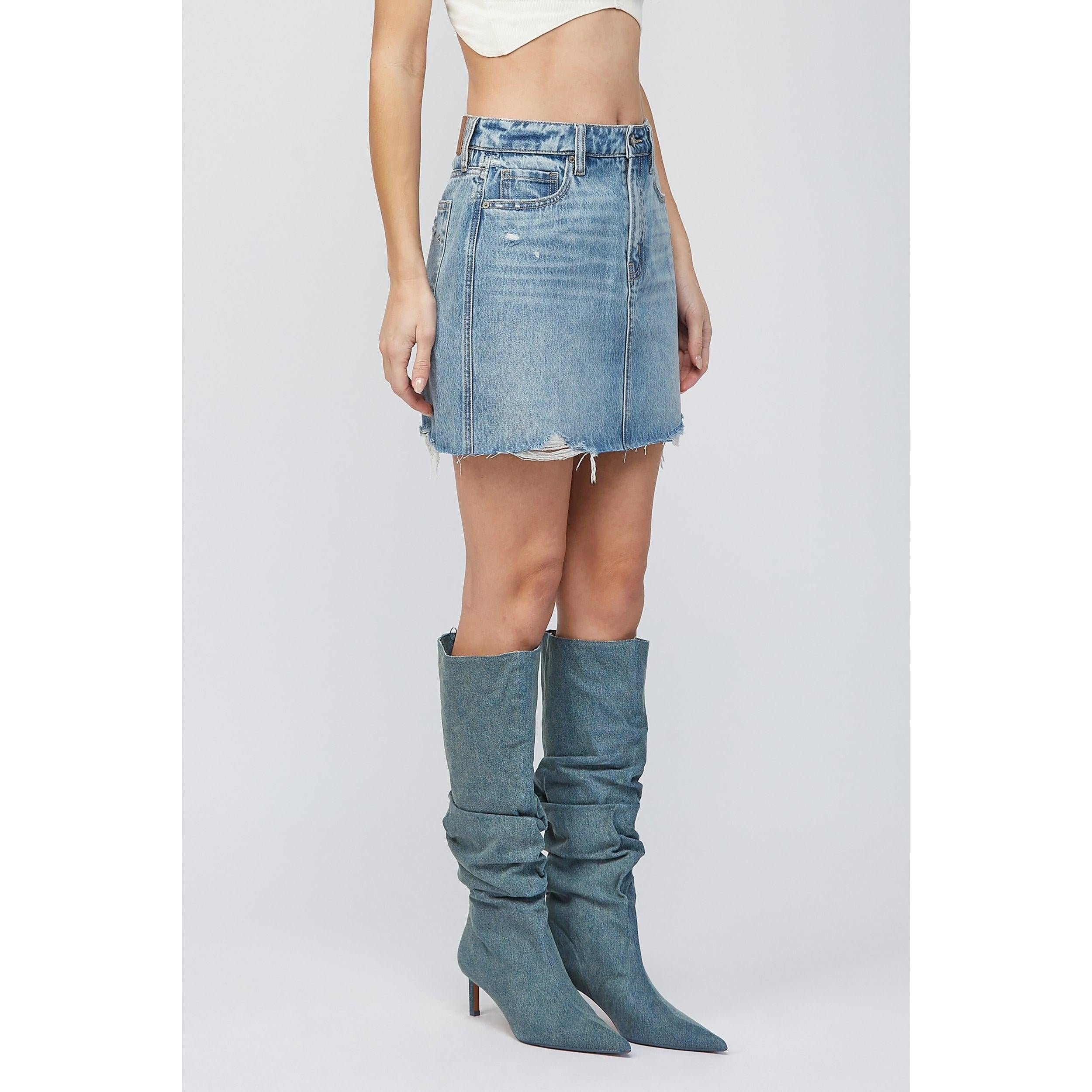 Hidden Classic Mini Skirt || Medium Blue