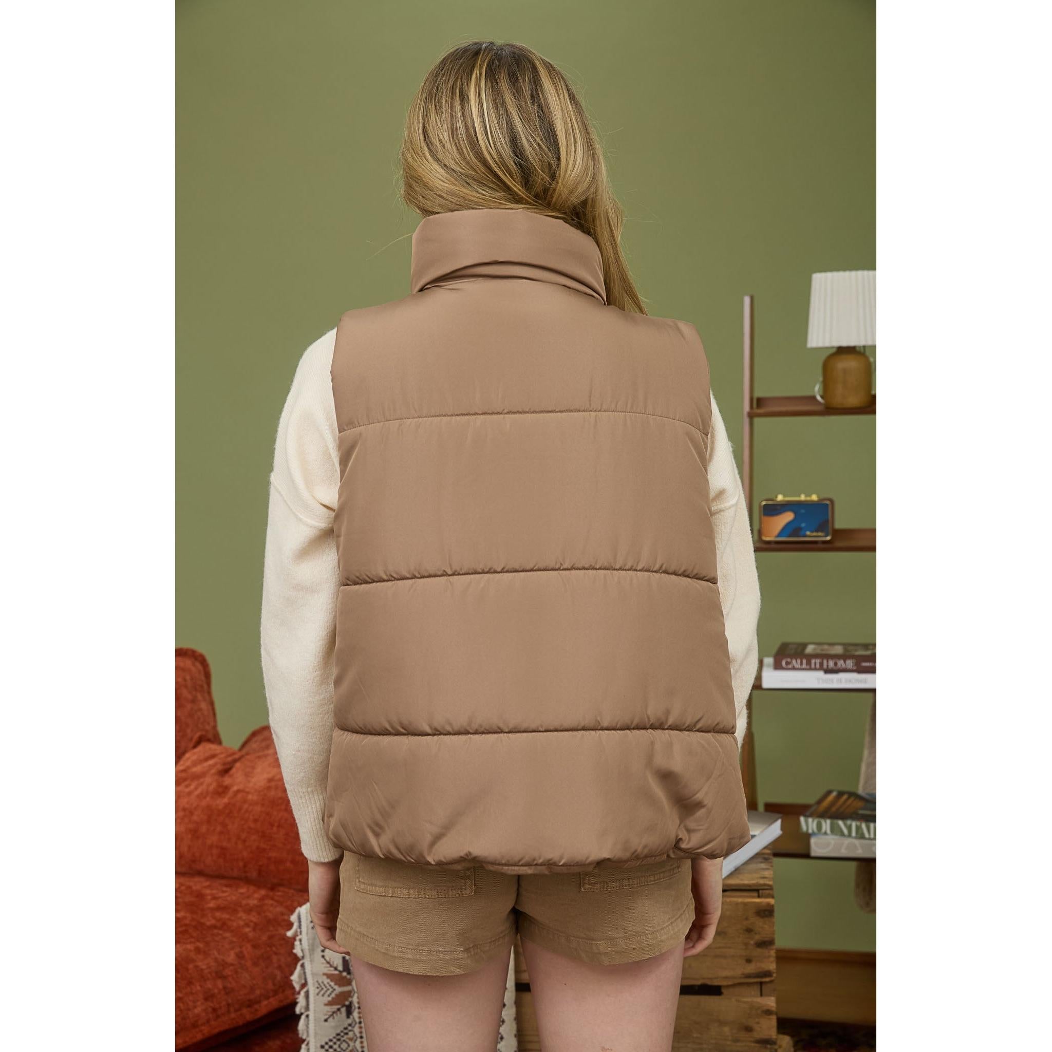 Zip Up Puffer Vest