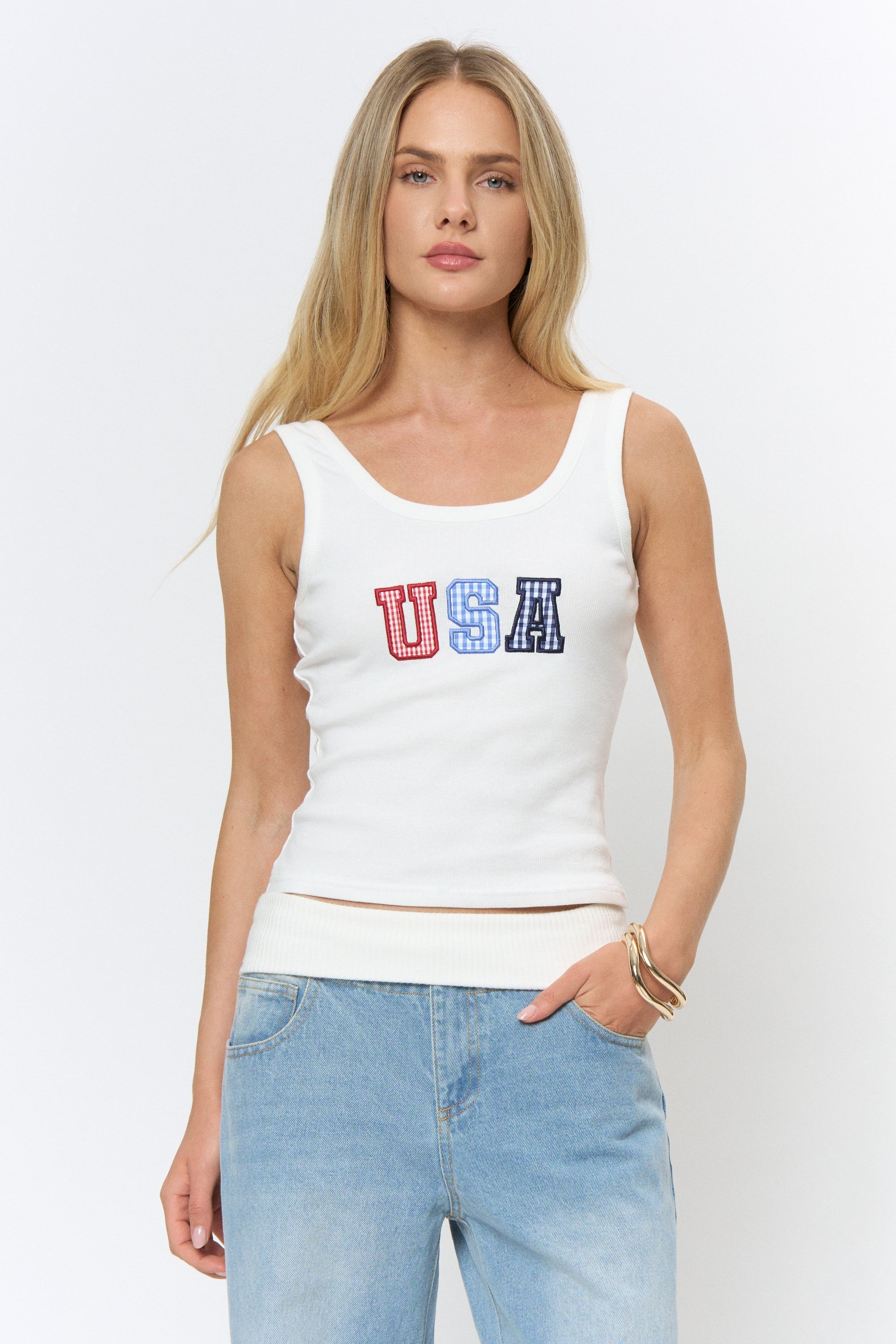 Gingham USA Patch Tank