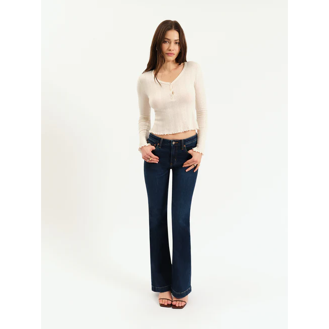 Daze Heartbreaker Mid Rise Flare || Hit Maker