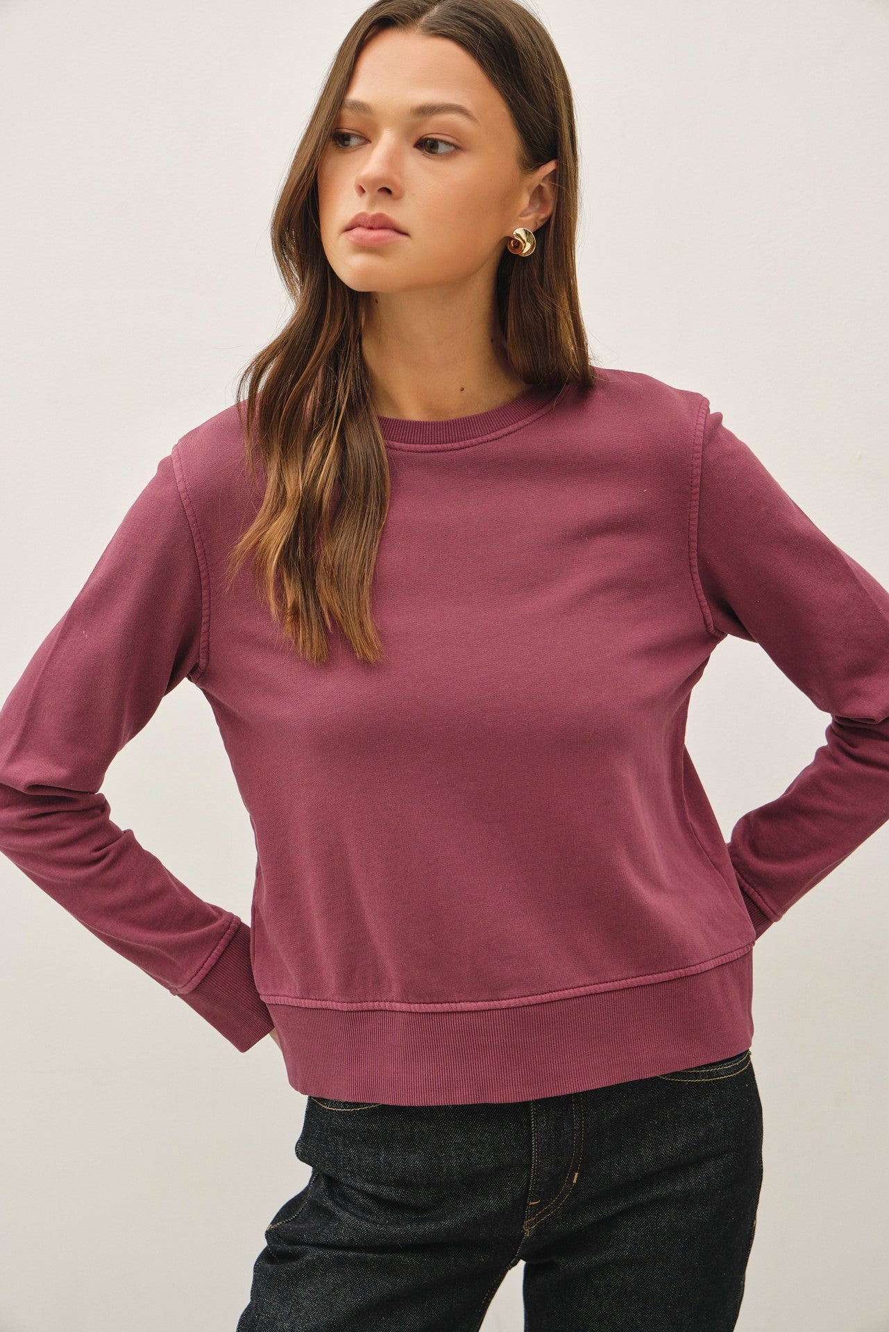 soft fleece sweatshirt