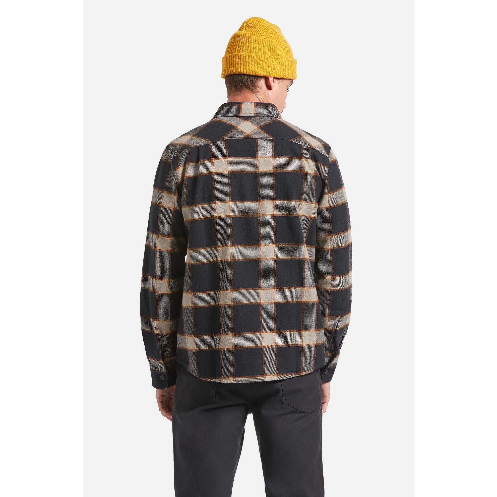 Brixton Bowery Heavyweight Flannel || Black/Cream
