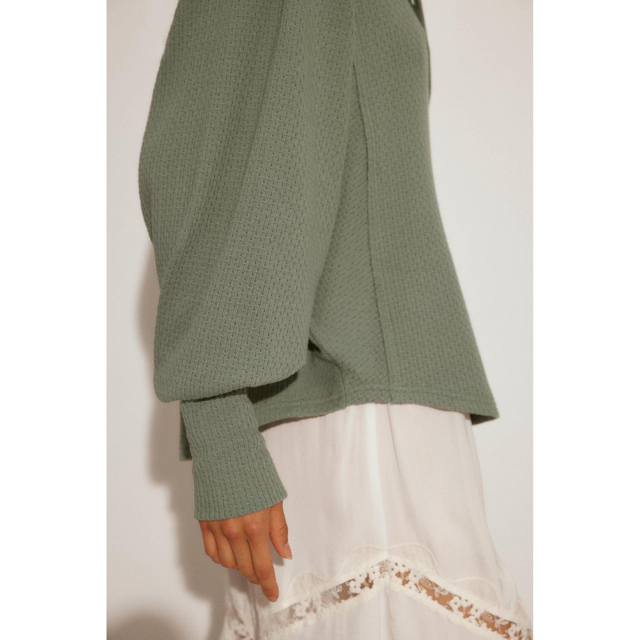 Free People Quinn Knit Thermal || Jade Ash