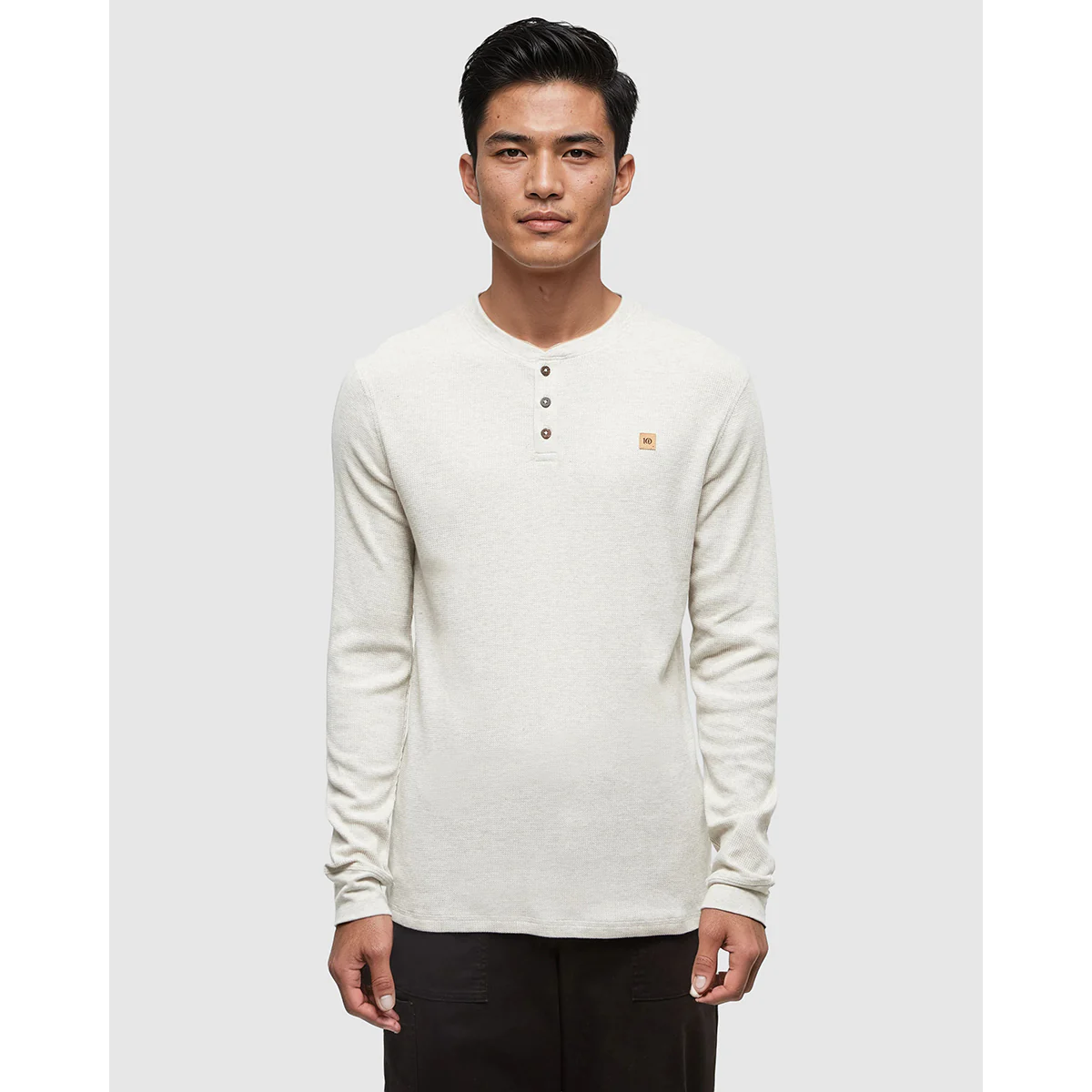 10 Tree Freemont Henley Vintage White Heather