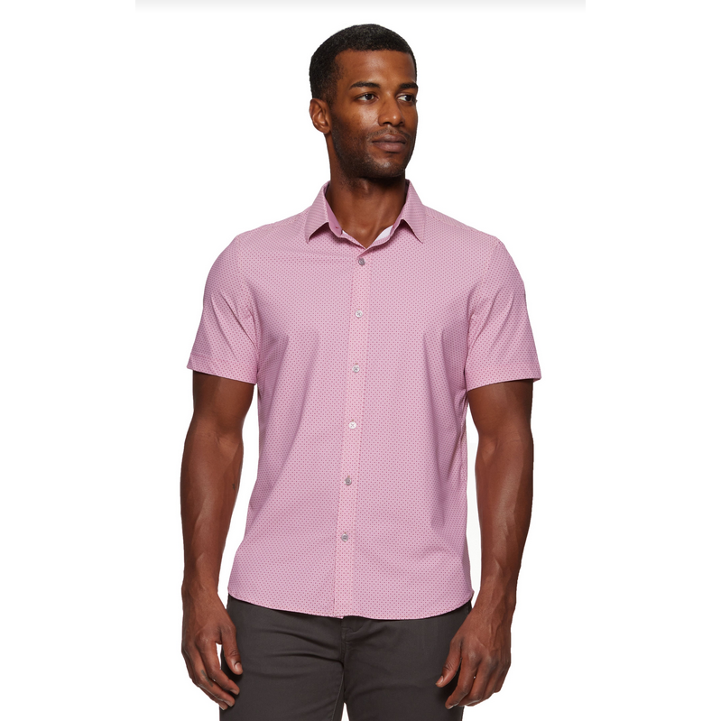 performance fit fabric button up shirt

