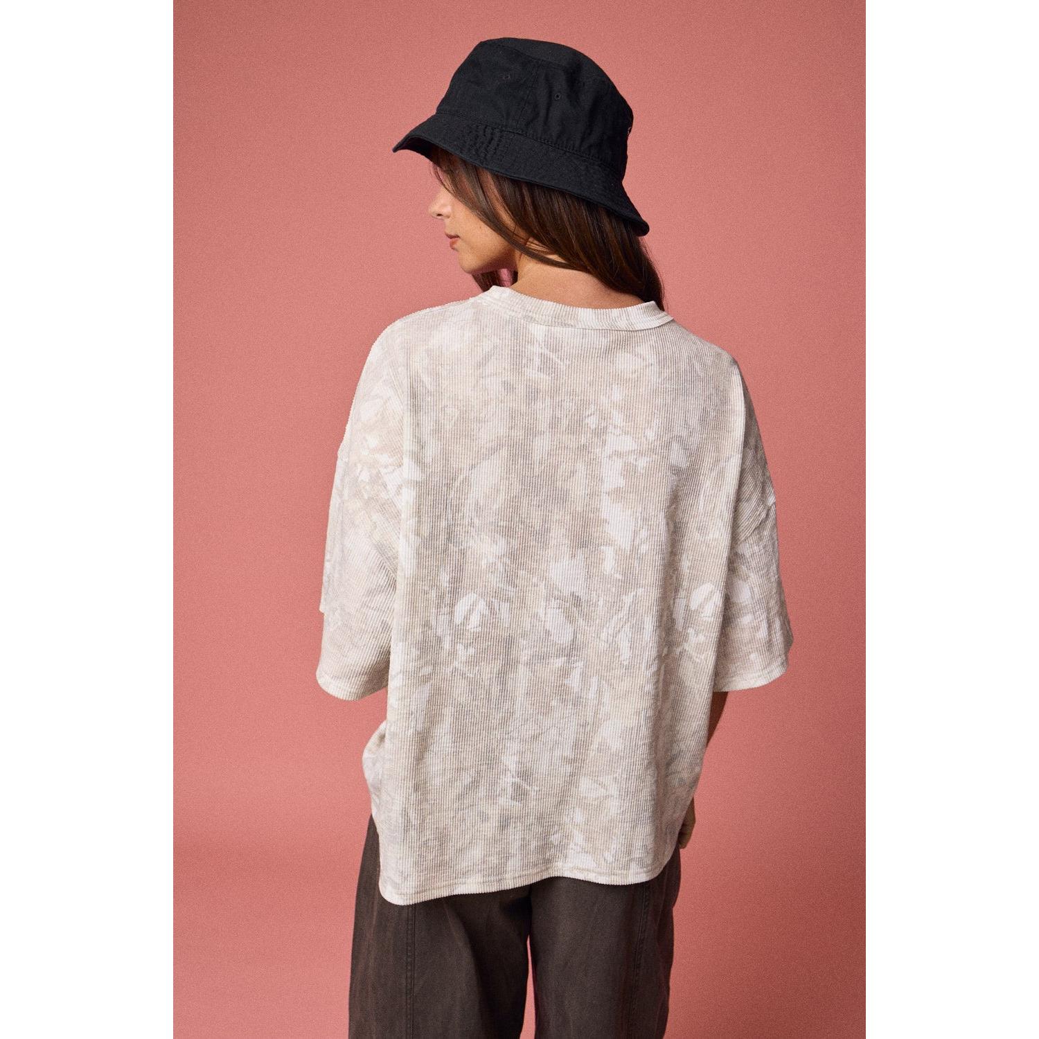 Relaxed Camo Ribbed Tee || Camo